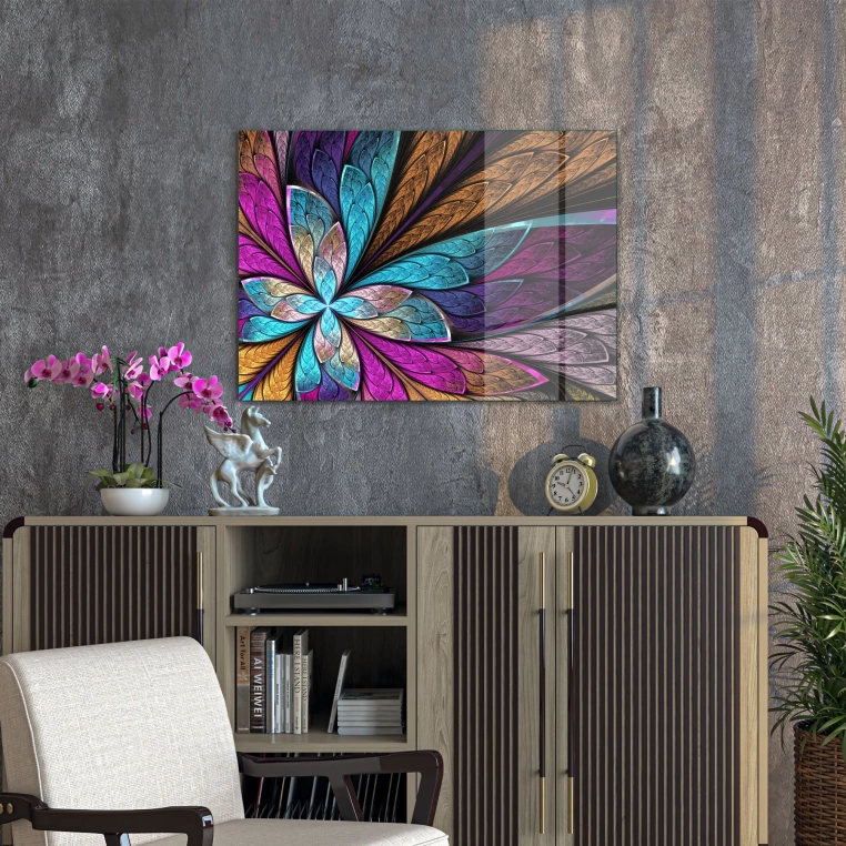 Vivantes Tempered Glass Wall Art - Butterfly art