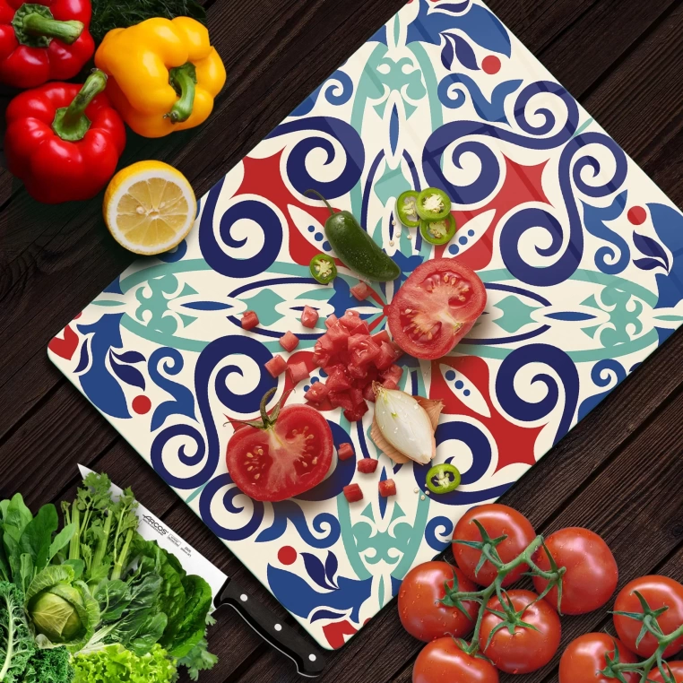 Tempered Glass Cutting Board - Mix Motifs