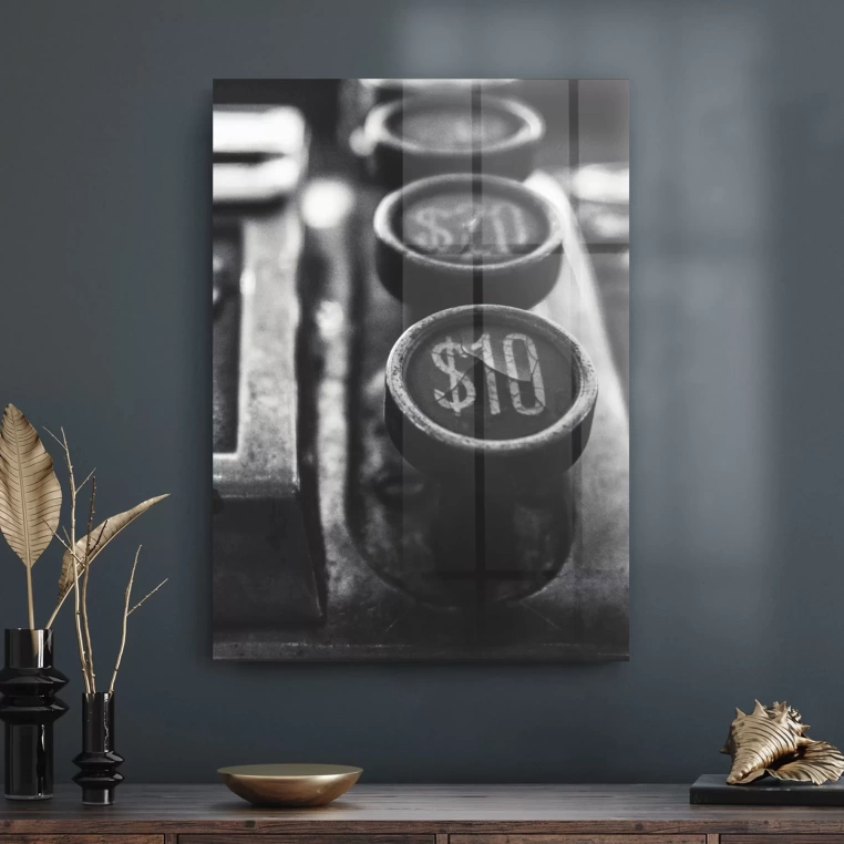 Vivantes Tempered Glass Wall Art - Vintage Cashier