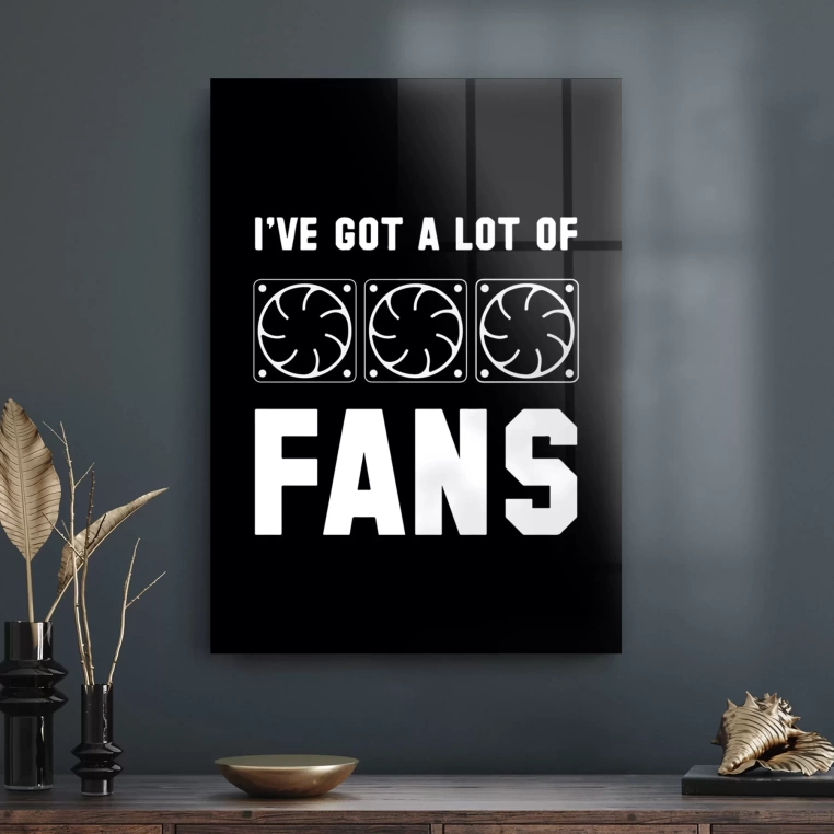 Vivantes Tempered Glass Wall Art - Fans