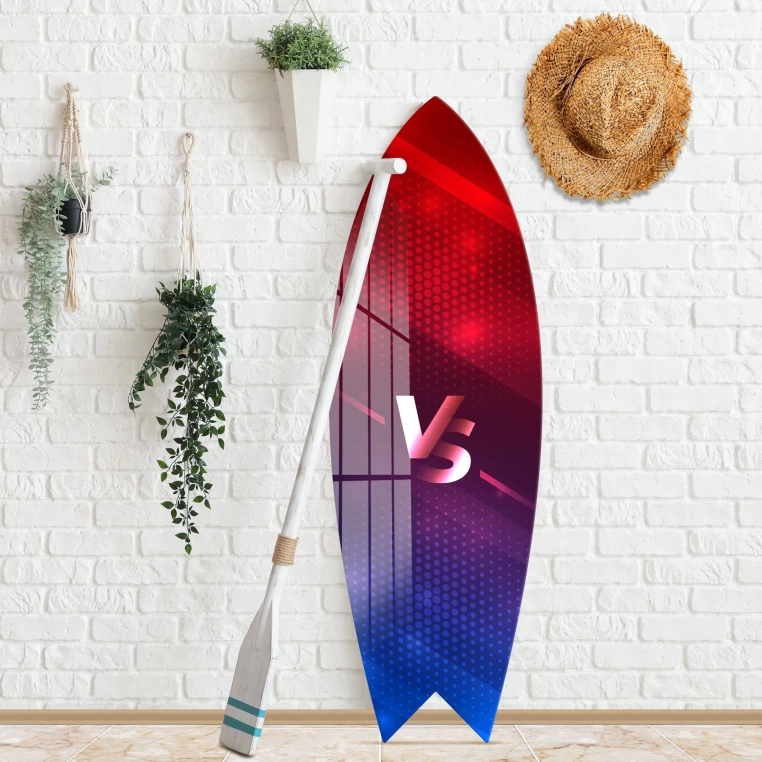 Vivantes Decorative Surfing Board in 4mm Tempered Glass-VS