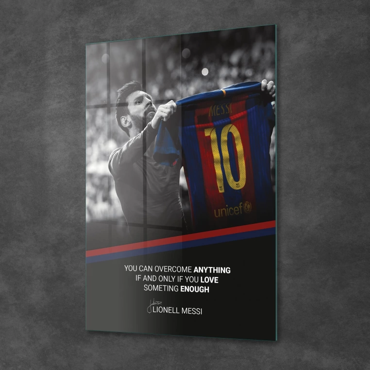 Vivantes Tempered Glass Wall Art - Messi