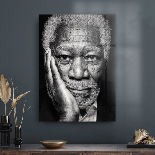 Vivantes Tempered Glass Wall Art - Morgan Freeman