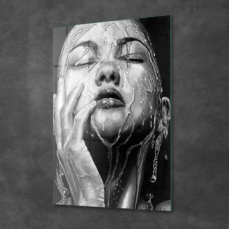 Vivantes Tempered Glass Wall Art - Black Beauty