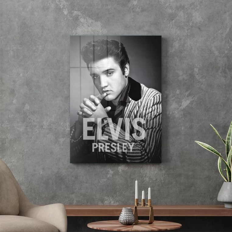 Vivantes Tempered Glass Wall Art - Elvis Presley V