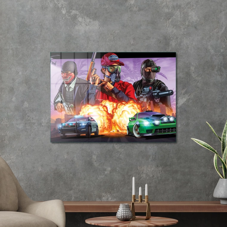 Vivantes Tempered Glass Wall Art - GTA