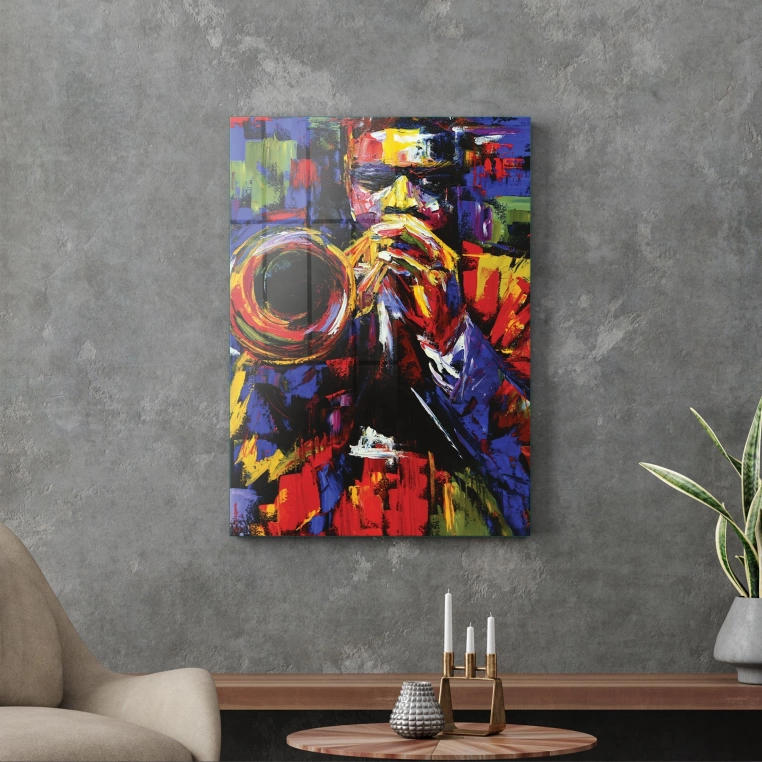 Vivantes Tempered Glass Wall Art - Jazz Art