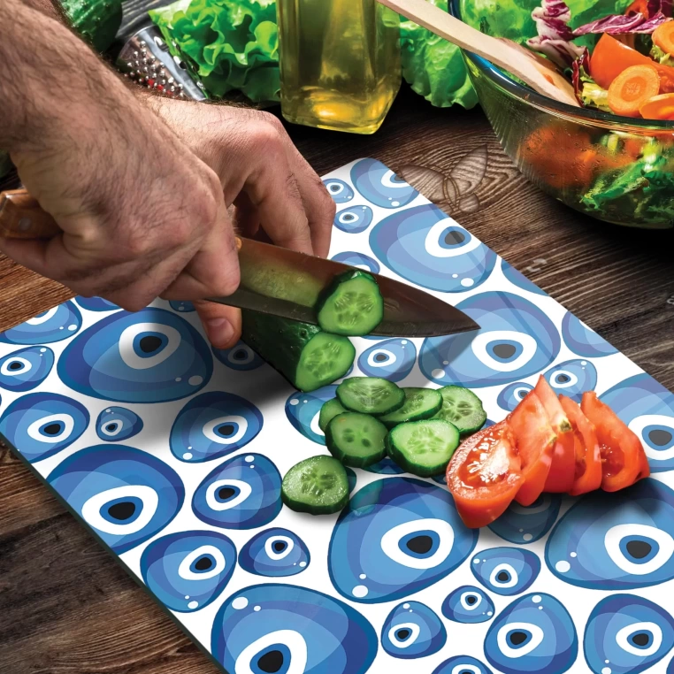 Tempered Glass Cutting Board - 3d Evileyes