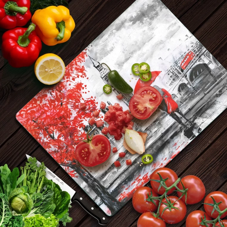 Tempered Glass Cutting Board - London