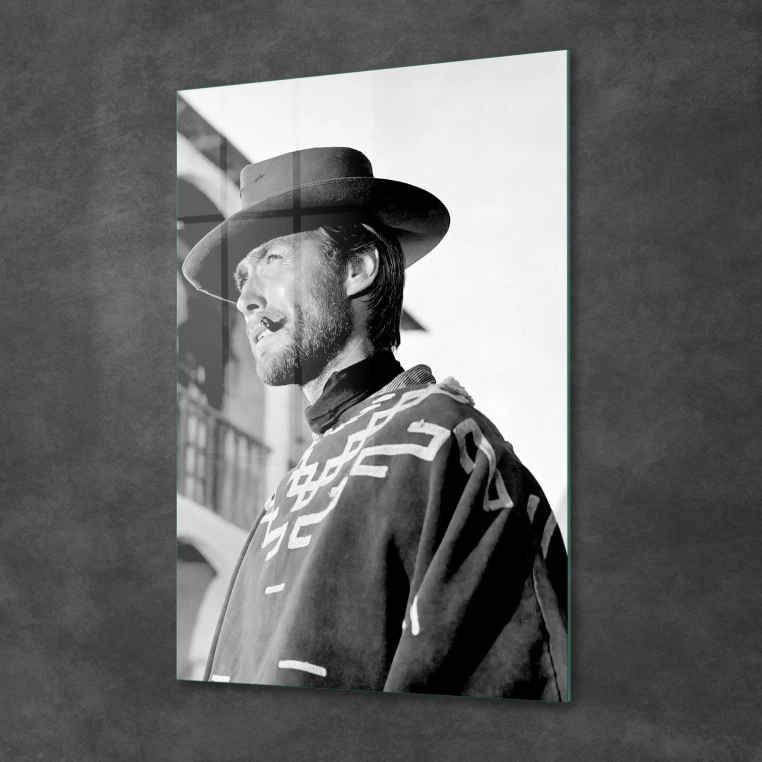 Vivantes Tempered Glass Wall Art - Clint Eastwood