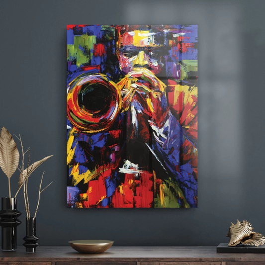 Vivantes Tempered Glass Wall Art - Jazz Art