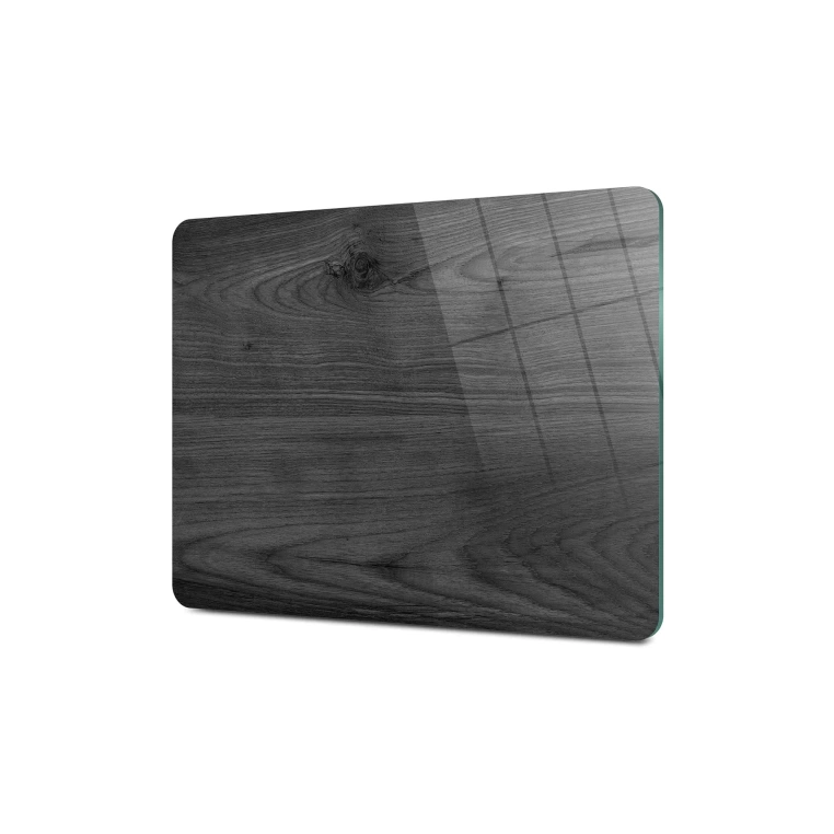 Tempered Glass Cutting Board - Dark Wood