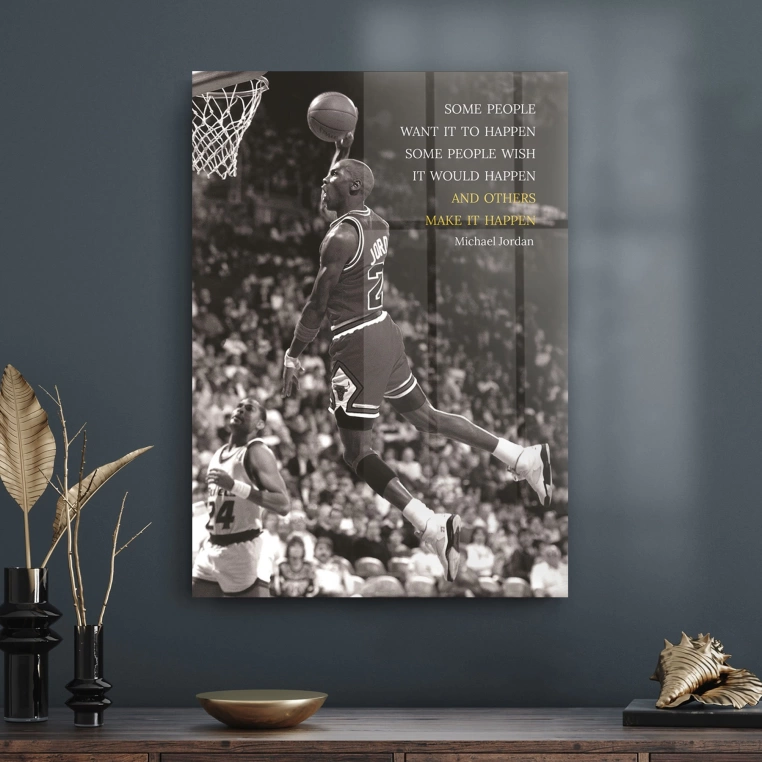 Vivantes Tempered Glass Wall Art - Michael Jordan M