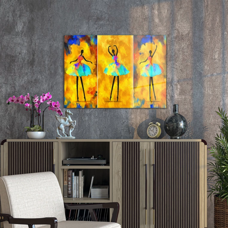 Vivantes Tempered Glass Wall Art - Modern Ballet