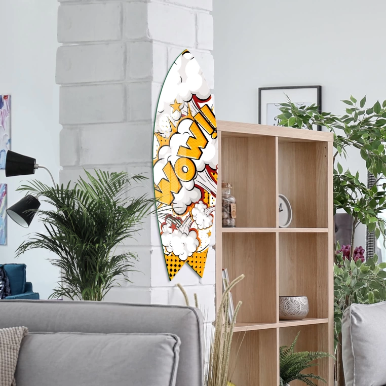 Vivantes Decorative Surfing Board in 4mm Tempered Glass-WoW