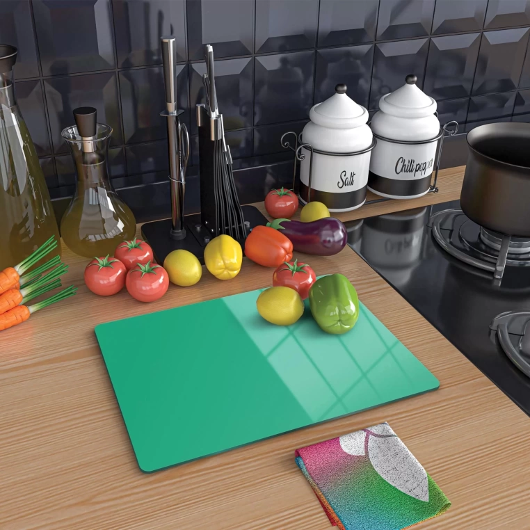 Tempered Glass Cutting Board - Greenish