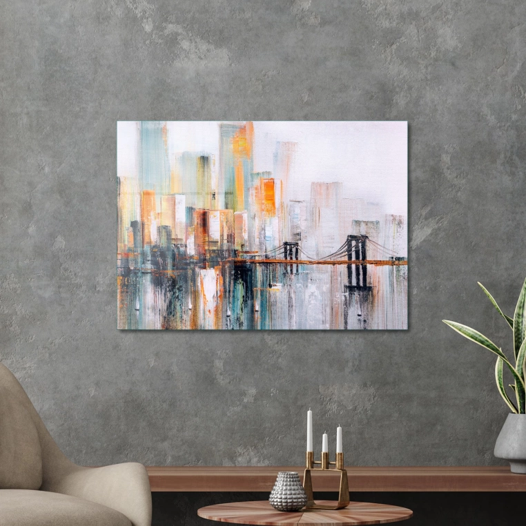 Vivantes Tempered Glass Wall Art - Lost York in Fog