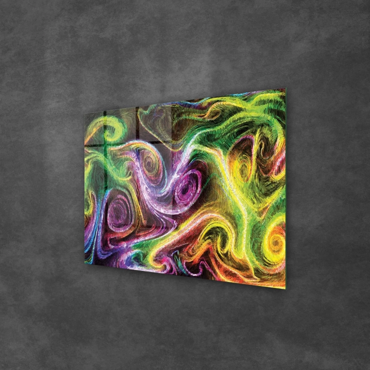 Vivantes Tempered Glass Wall Art - Neon Ambient