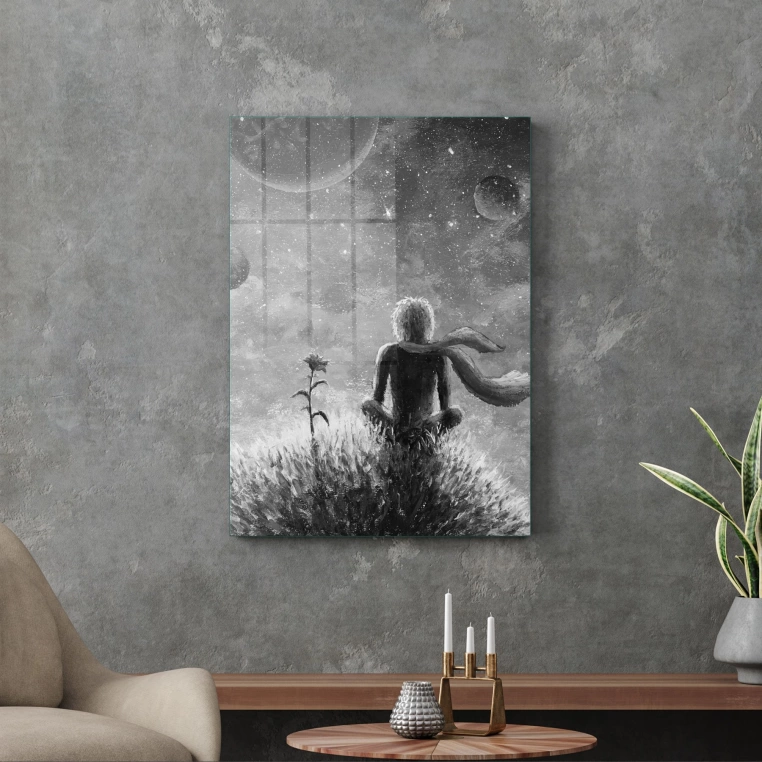 Vivantes Tempered Glass Wall Art - Lonely man