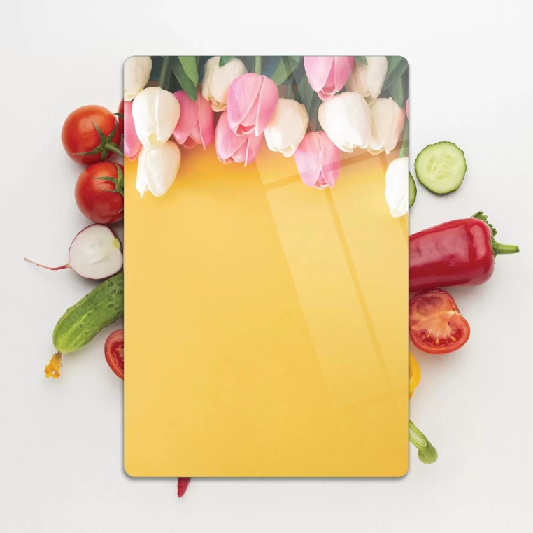 Tempered Glass Cutting Board - Dosen Tulips