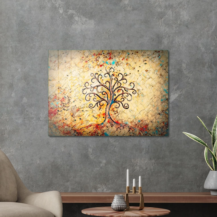 Vivantes Tempered Glass Wall Art - Tree of Life