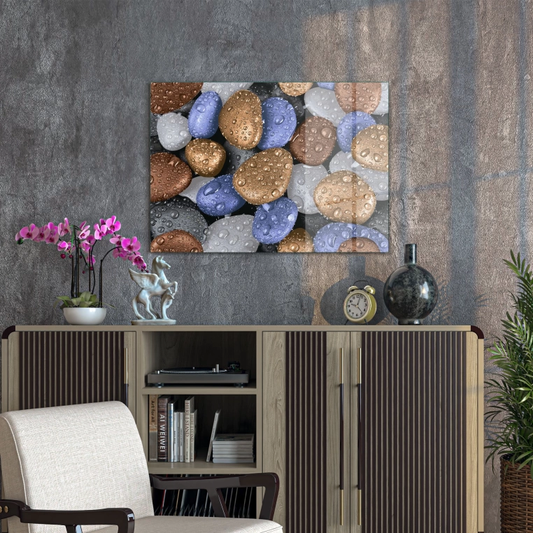 Vivantes Tempered Glass Wall Art - Colorful Rocks