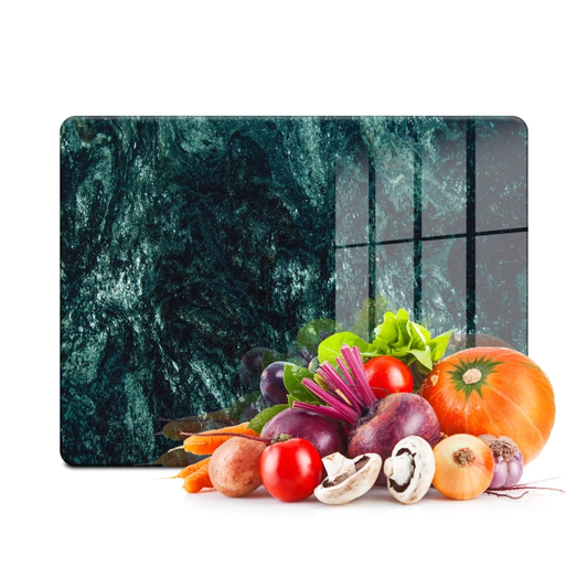 Tempered Glass Cutting Board - Green Granite