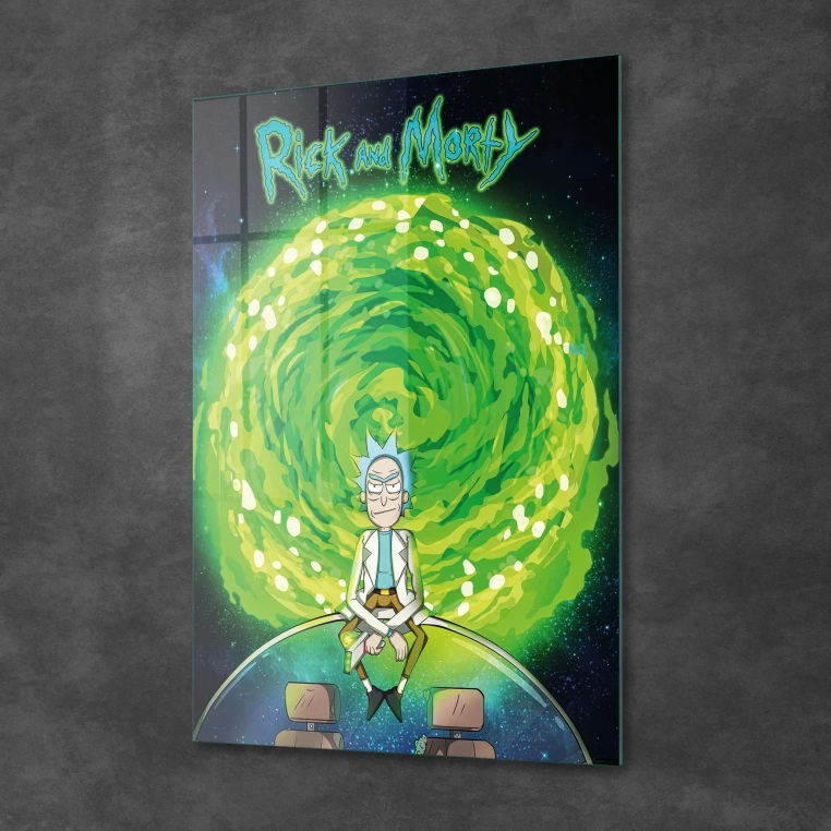 Vivantes Tempered Glass Wall Art - Rick and Morty G