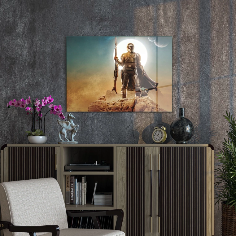 Vivantes Tempered Glass Wall Art - Star Wars Mandalorian