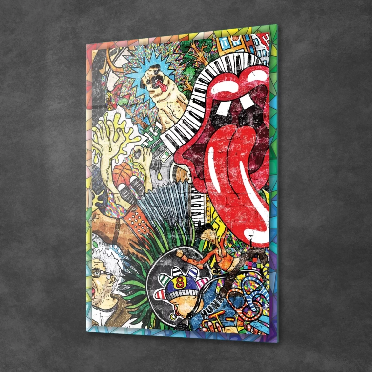 Vivantes Tempered Glass Wall Art - Pop Punk Art