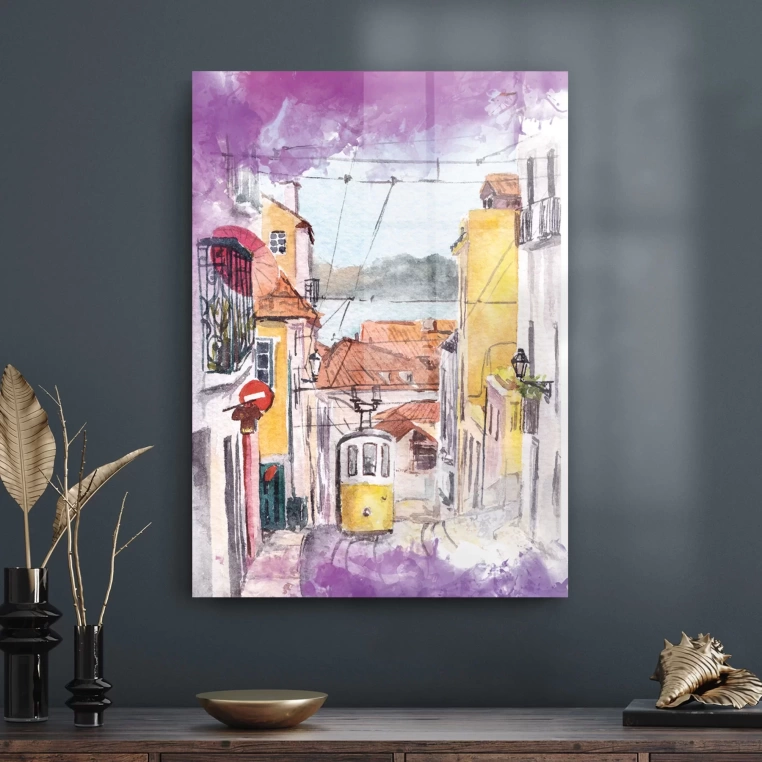 Vivantes Tempered Glass Wall Art - Tramway