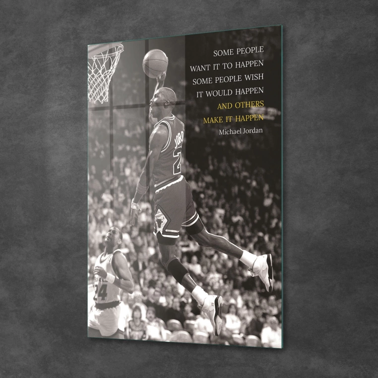 Vivantes Tempered Glass Wall Art - Michael Jordan M