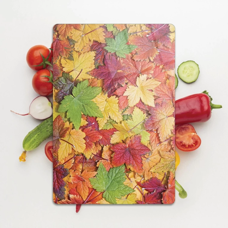 Tempered Glass Cutting Board - Leaves of Fall