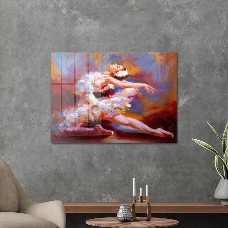 Vivantes Tempered Glass Wall Art - Ballerina