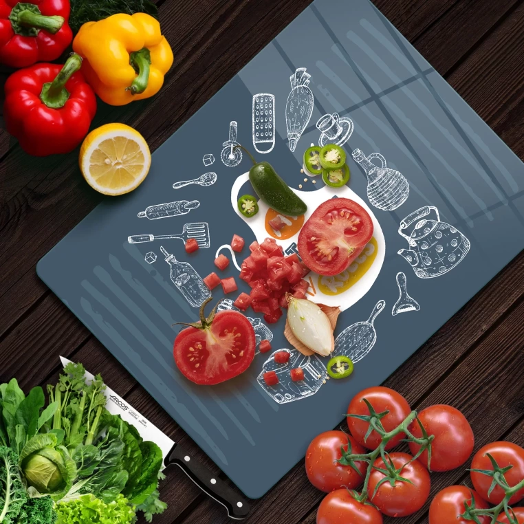 Tempered Glass Cutting Board - My Kitchen My Rules