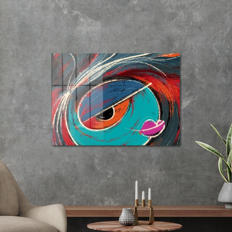 Vivantes Tempered Glass Wall Art - Free Modern Art Peacock