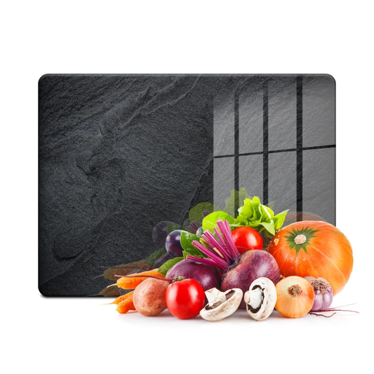 Tempered Glass Cutting Board - Black Stone