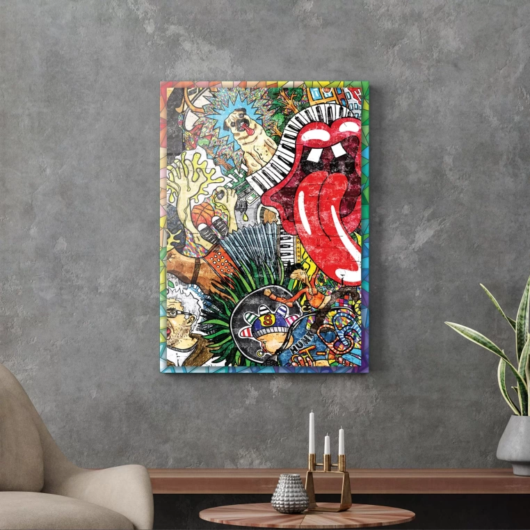 Vivantes Tempered Glass Wall Art - Pop Punk Art