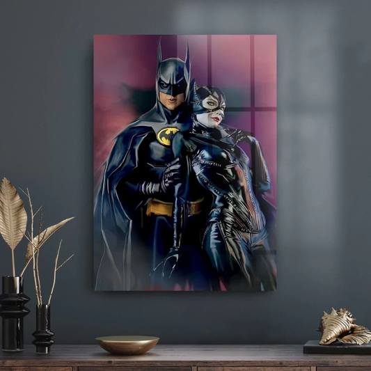 Vivantes Tempered Glass Wall Art - Batman Catwoman