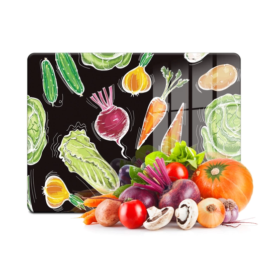 Tempered Glass Cutting Board - Veggies