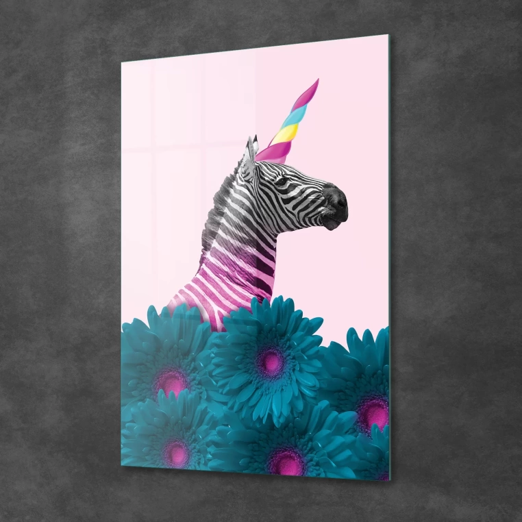 Vivantes Tempered Glass Wall Art - Unicorn F