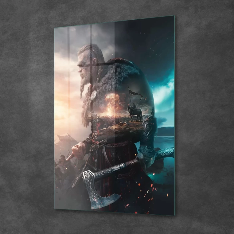 Vivantes Tempered Glass Wall Art - Assassin's Creed Valhalla