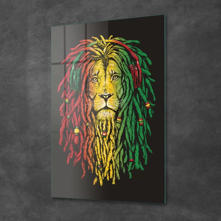 Vivantes Tempered Glass Wall Art - African Lion