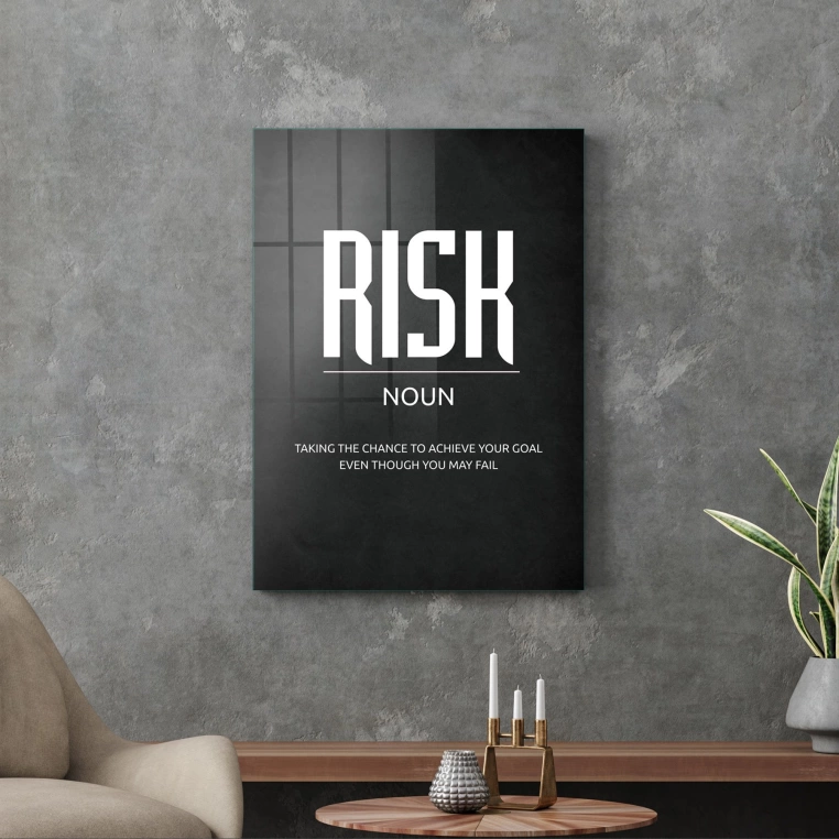 Vivantes Tempered Glass Wall Art - Risk