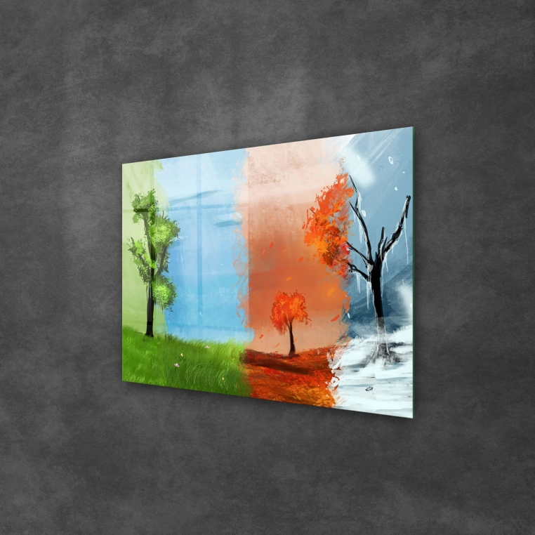 Vivantes Tempered Glass Wall Art - 4 Seasons