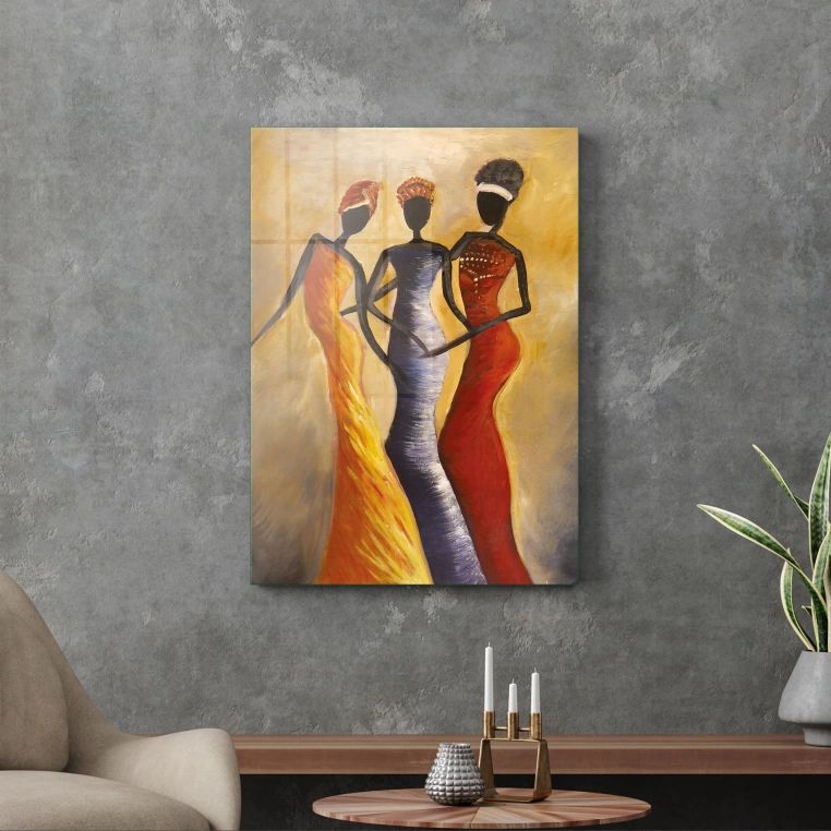 Vivantes Tempered Glass Wall Art - African Beauties