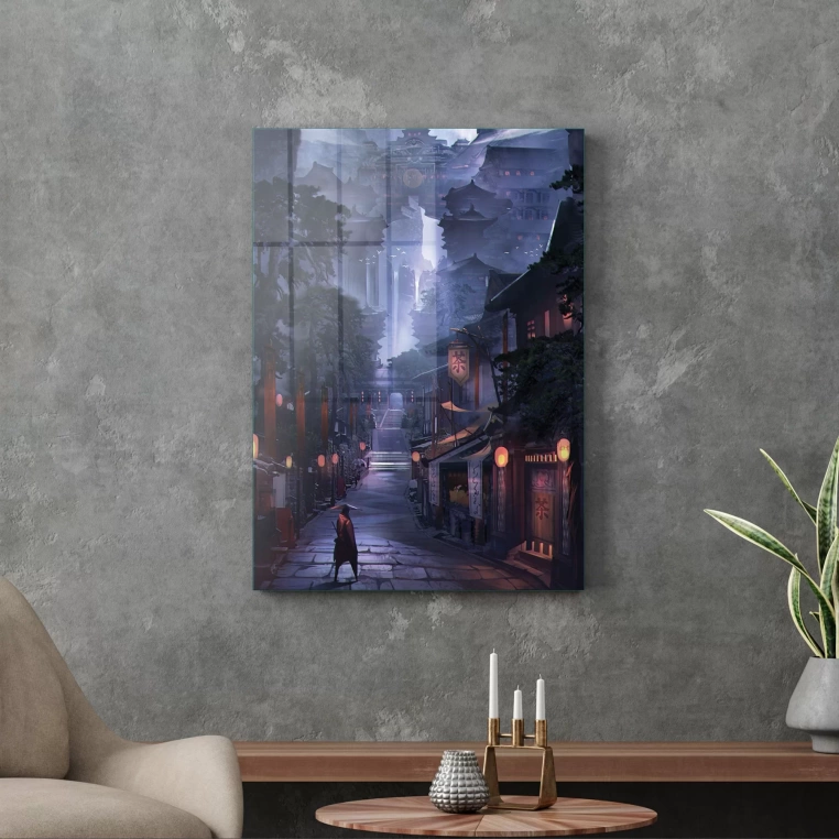 Vivantes Tempered Glass Wall Art - Samurai Street Tokyo