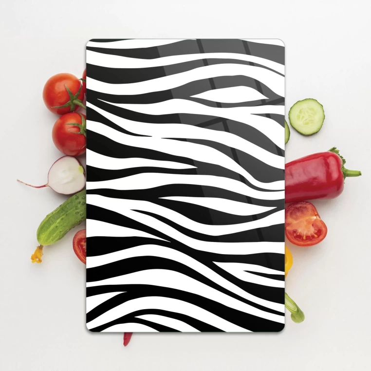 Tempered Glass Cutting Board - Zebra