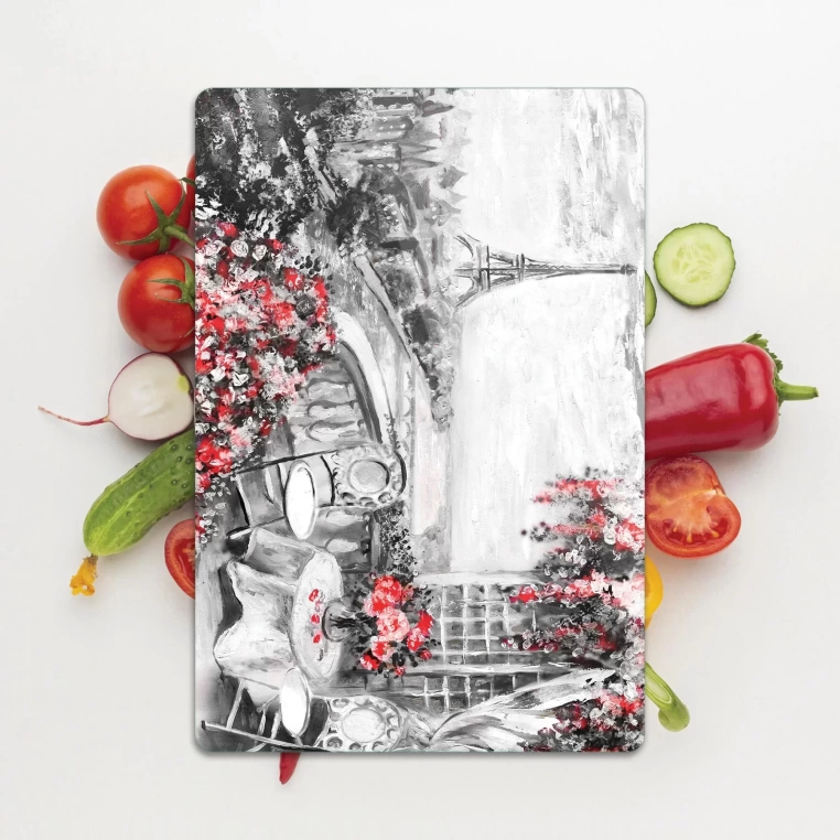 Tempered Glass Cutting Board - Paris