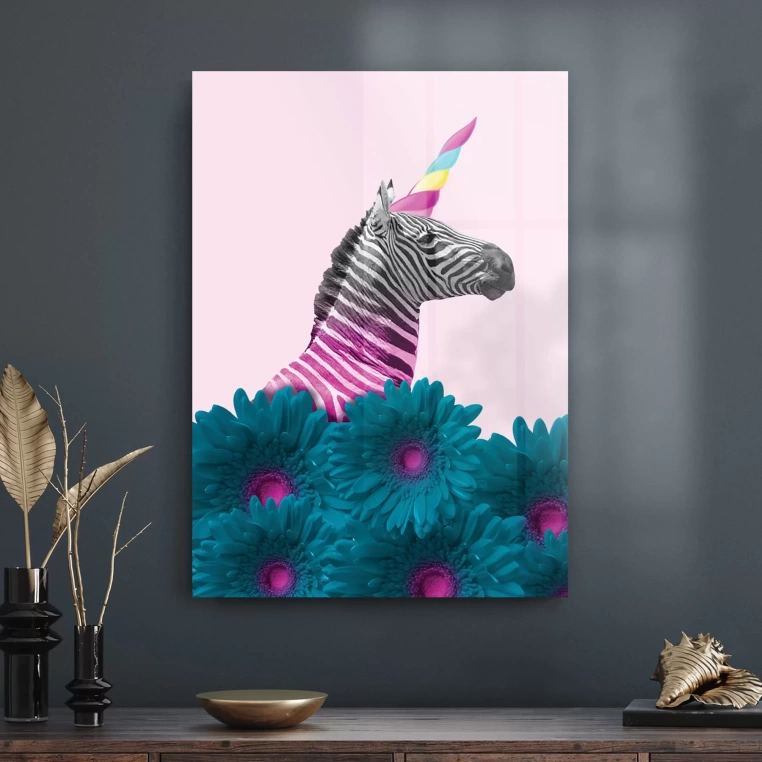 Vivantes Tempered Glass Wall Art - Unicorn F